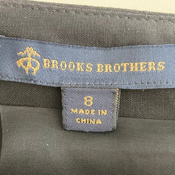 Brooks Brothers Tollegno 1900 Classic Wool Lined Midi Pencil Skirt Blk Sz 8 NWOT - Picture 8 of 12